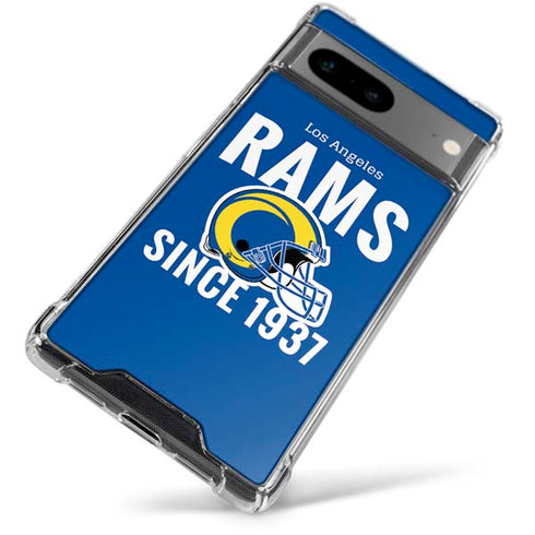NFL Los Angeles Rams Helmet Google Pixel 7a Clear Case